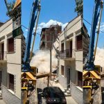 Πετράλωνα: Καρέ καρέ η στιγμή που η πολυκατοικία στην οδό Αλκμήνης πέφτει σαν χάρτινο τραπουλόχαρτο