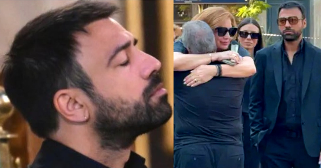 Ψέλισε μόνο αυτήν την λέξη στην Άντζελα Γκερέκου και κατέρρευσε: Ράκος ο Ανδρέας Γεωργίου στην Κηδεία Μάρως Κοντού