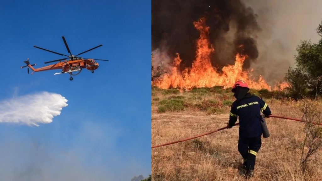 Φωτιά στην Αττική: Σηκώθηκαν εναέρια μέσα – Τεράστια επιχείρηση της πυροσβεστικής