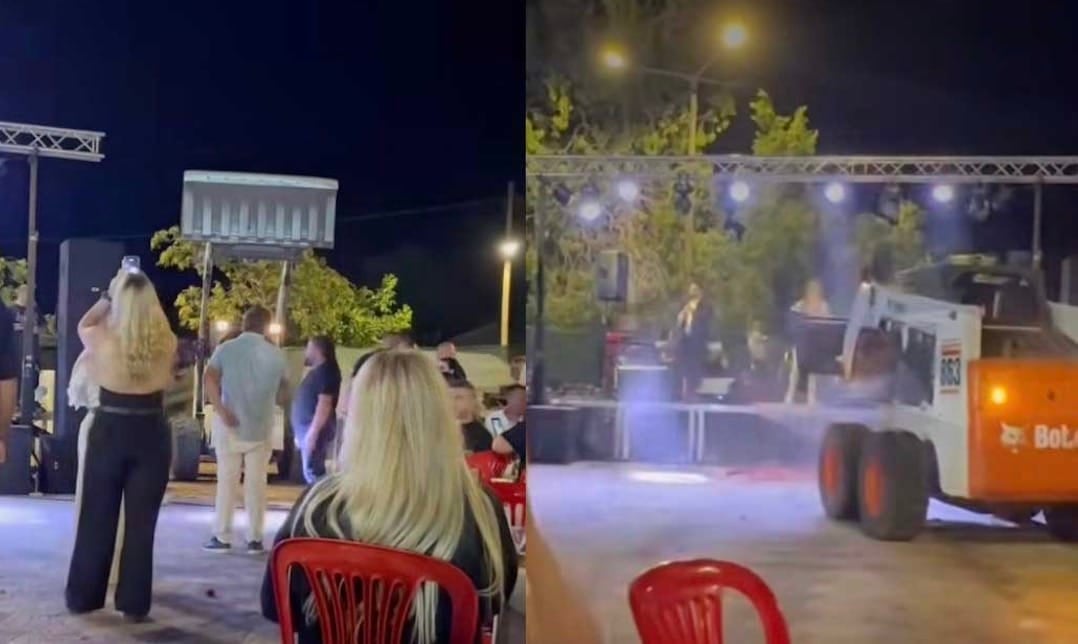 Έριξαν λουλούδια στη Γωγώ Τσαμπά με... φορτωτή σε χωριό στα Φάρσαλα