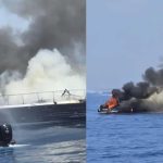 Συγκλονιστικά πλάνα από την Βουλιαγμένη από κατάσβεση φωτιάς σε σκάφος