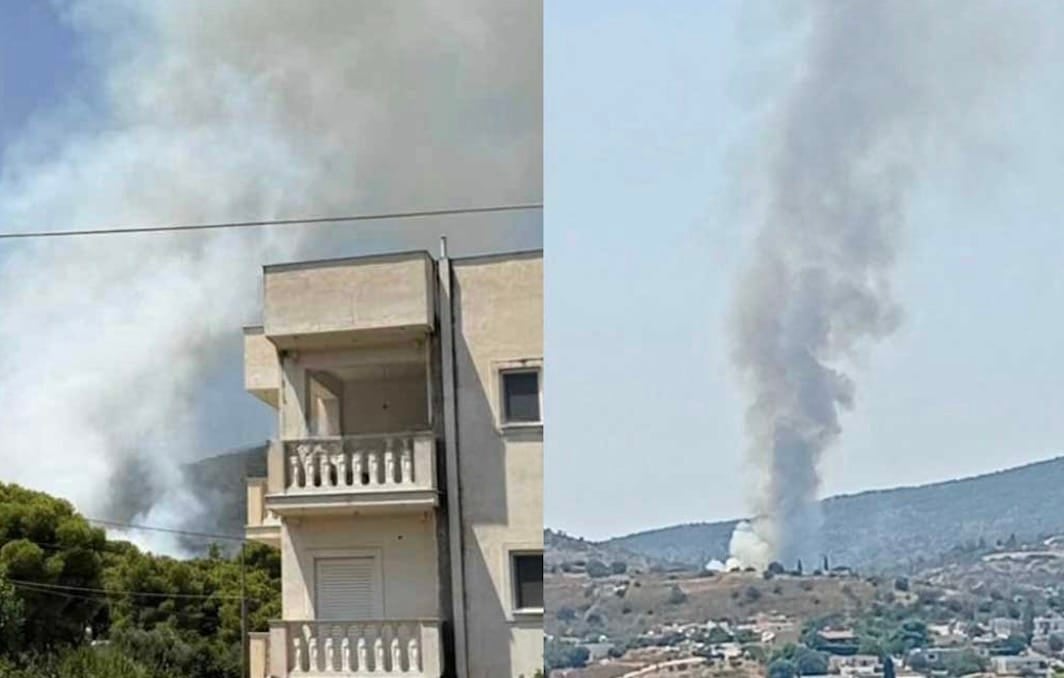 Φωτιά στη Σαλαμίνα στην περιοχή Σελίνια: Μηνύματα του 112 στους κατοίκους