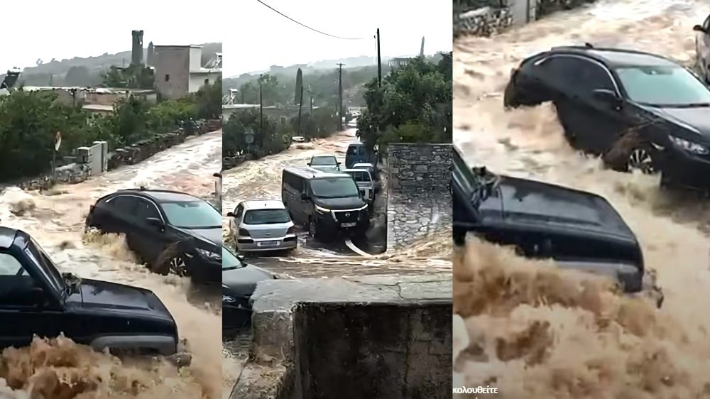ΑΝΟΙΞΑΝ ΟΙ ΟΥΡΑΝΟΙ: ΑΥΤΟΚΙΝΗΤΑ ΠΑΡΑΣΥΡΘΗΚΑΝ ΠΛΗΜΜΥΡΙΣΑΝ ΣΠΙΤΙΑ ΑΠΟ ΤΗΝ ΚΑΤΑΙΓΙΔΑ ΠΟΥ ΧΤΥΠΗΣΕ ΤΗΝ ΠΕΡΙΟΧΗ – ΒΙΝΤΕΟ ΣΟΚ