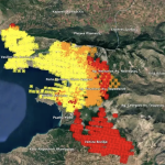 ΕΚΤΑΚΤΟ: Φωτιά στα Μέγαρα: Σύγκρουση και πτώση δύο ελικοπτέρων τύπου Bell