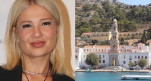 Φαίη Σκορδά: Eπίσκεψη στο μοναστήρι του Πανορμίτη