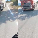 Αδιανόητο βίντεο: Οδηγός βυτιοφόρου προσπερνάει πάνω σε στροφή, παρά λίγο γλίτωσε μοτοσικλετιστής