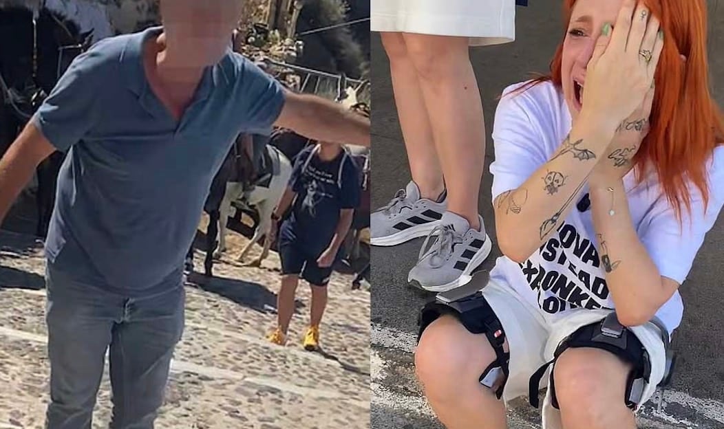 Σοκ στη Σαντορίνη - Χτύπησε ακτιβίστρια κατά τη διάρκεια διαμαρτυρίας για τα γαϊδούρια – Σοκάρει το βίντεο