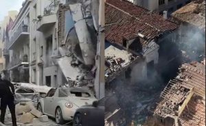 Κατέρρευσε διώροφο κτήριο μετά από ισχυρή έκρηξη στην Πλάκα – Αδιανόητες εικόνες στο κέντρο της Αθήνας